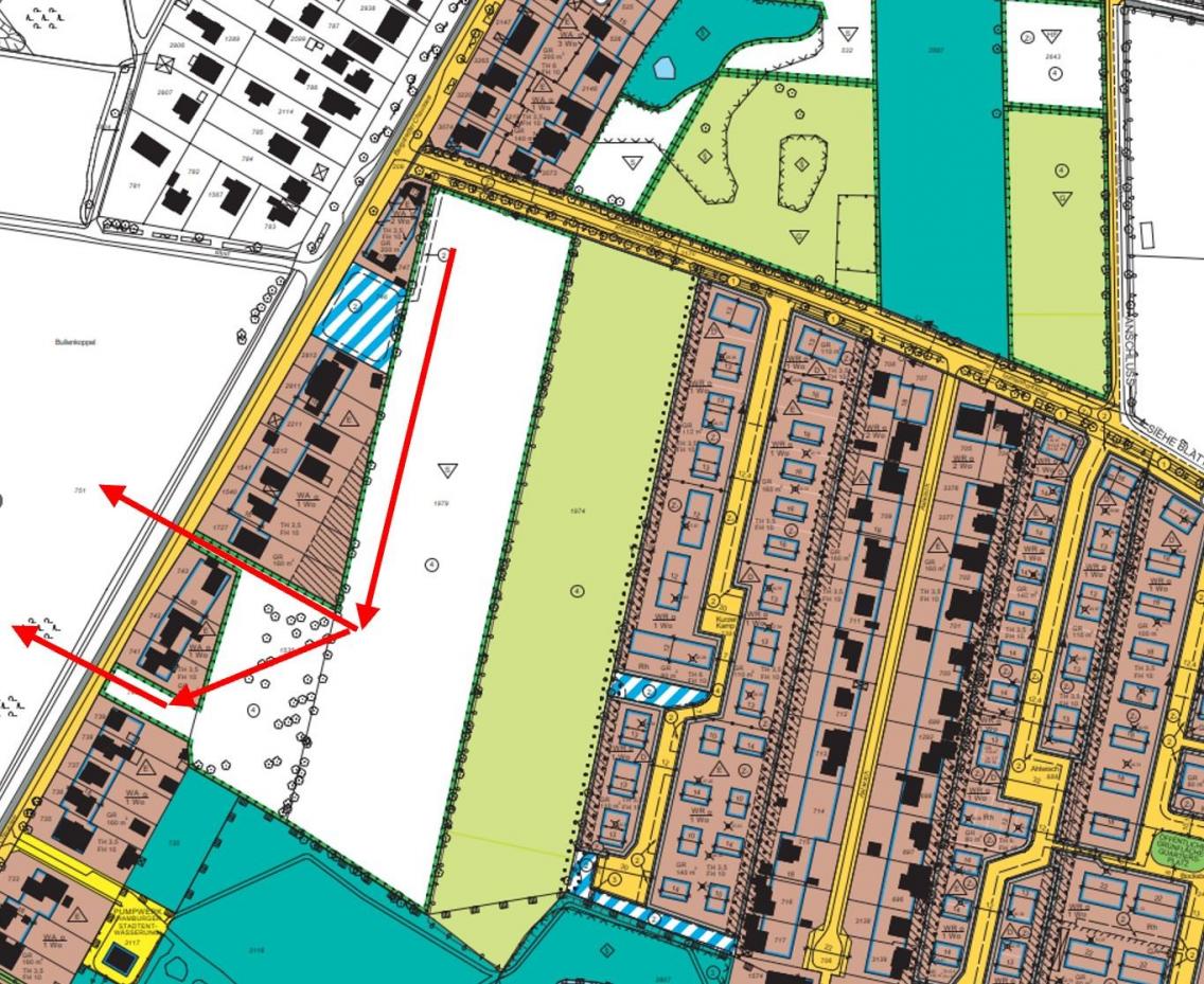 Ausschnitt Bebauungsplan Bergstedt 23