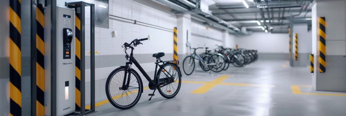 Fahrradparkplatz mit Ladestation