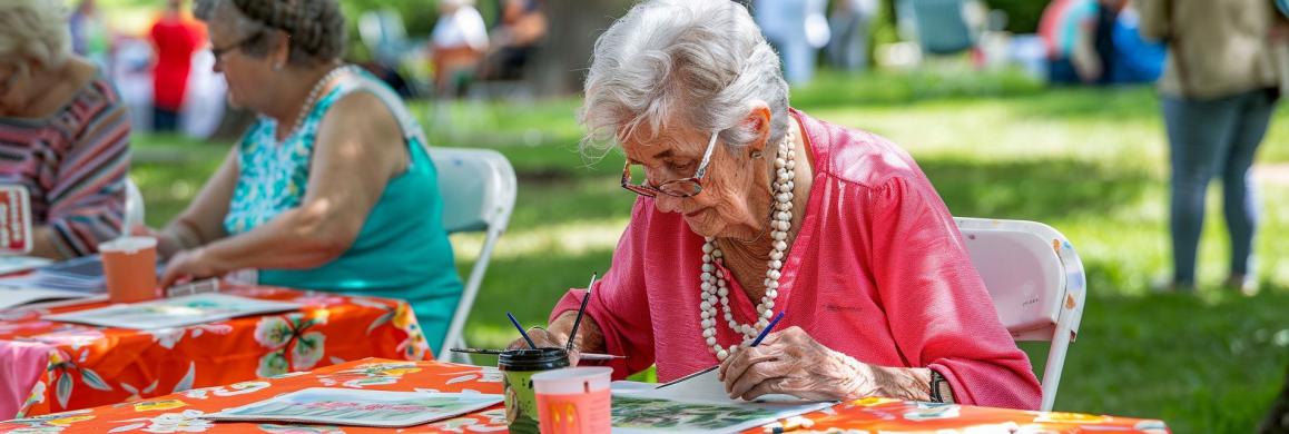 Kunstunterricht im Freien