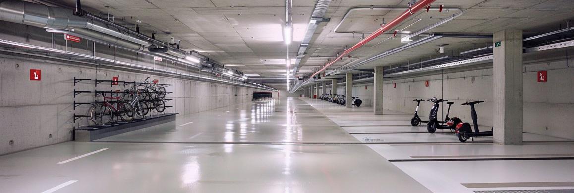 Geräumige Fahrradparkanlage