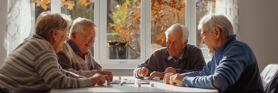 Senioren beim Brettspiel